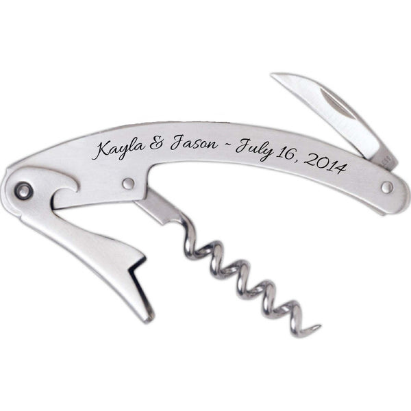 silver engraved corkscrew