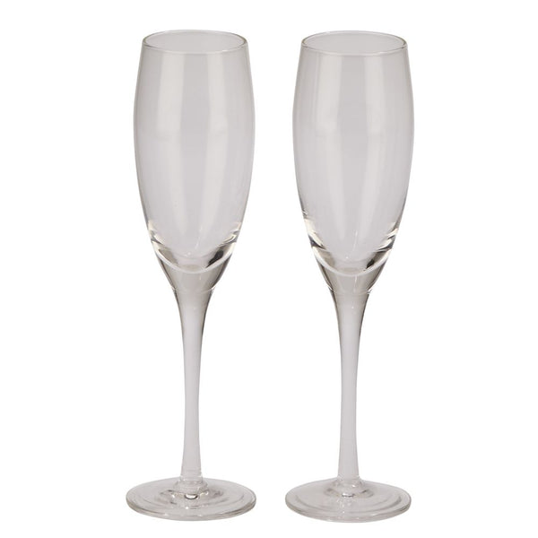 engraved champagne flute set