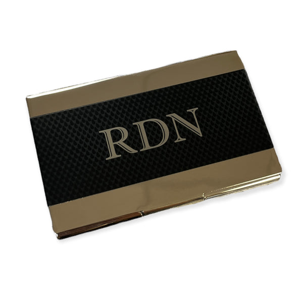 Black Checkered Business Card Case