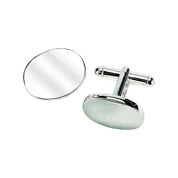 Engraved Silver Cufflinks