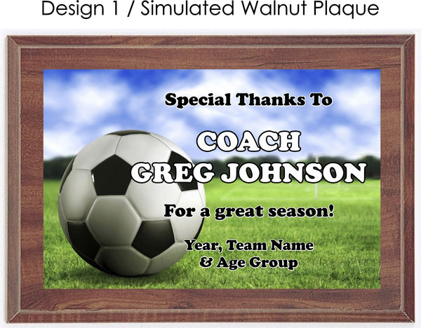 Soccer Coach's Plaque - Generic