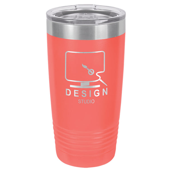 20 oz Custom Engraved Ribbed Tumbler