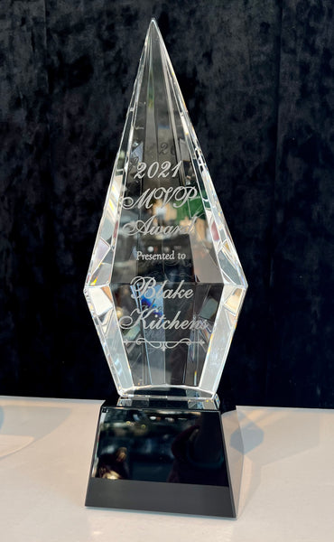 Crystal Award - Faceted Obelisk