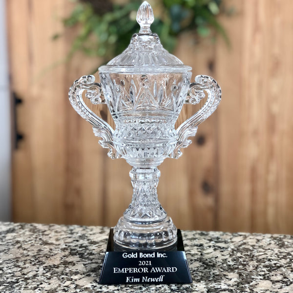 Crystal Cup Trophy On Black Base