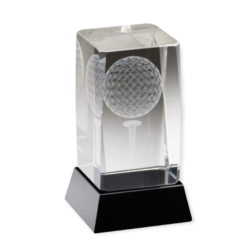 floating golf ball crystal award