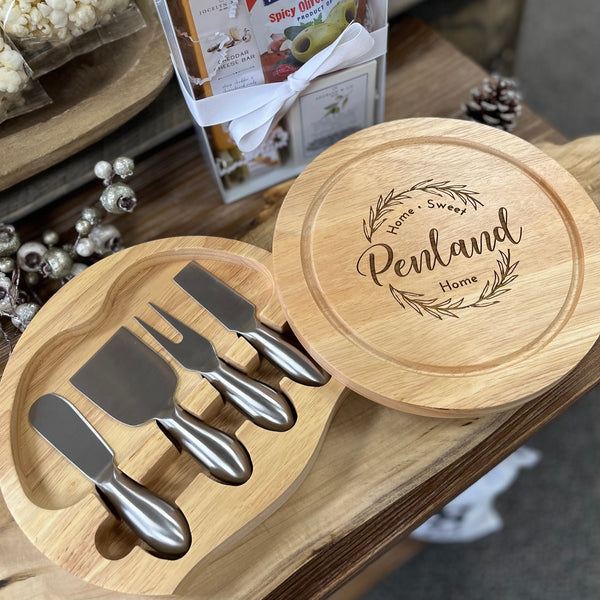 Cutting Board - Swivel With Cheese Tools