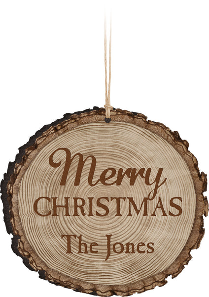 Ornament - Faux Wood Log Slice