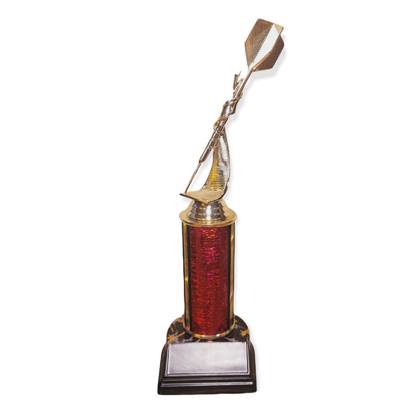 gold darts trophy with free engraved plate