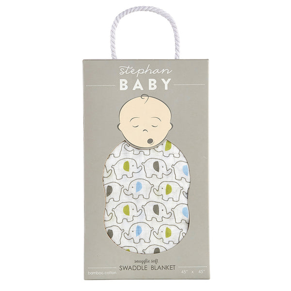 elephant swaddle blanket