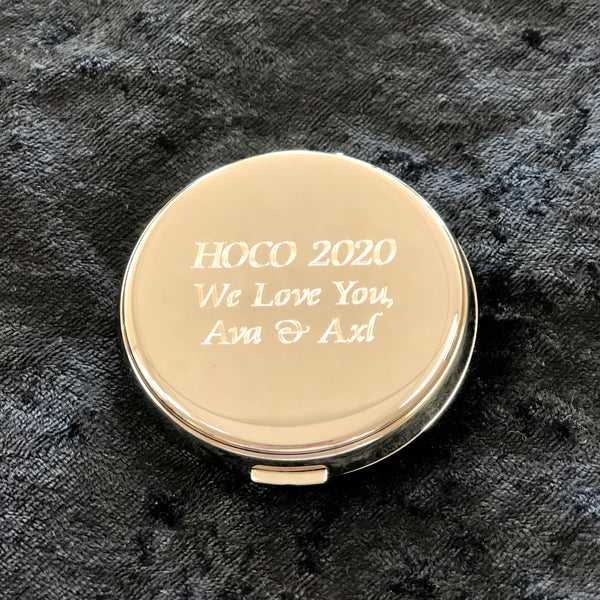 Compact Mirror - Round Silver