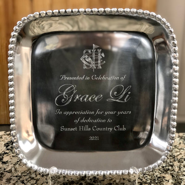 Tray - Large Square Beaded Edge