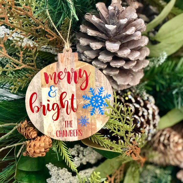 Ornament - Distressed Wood