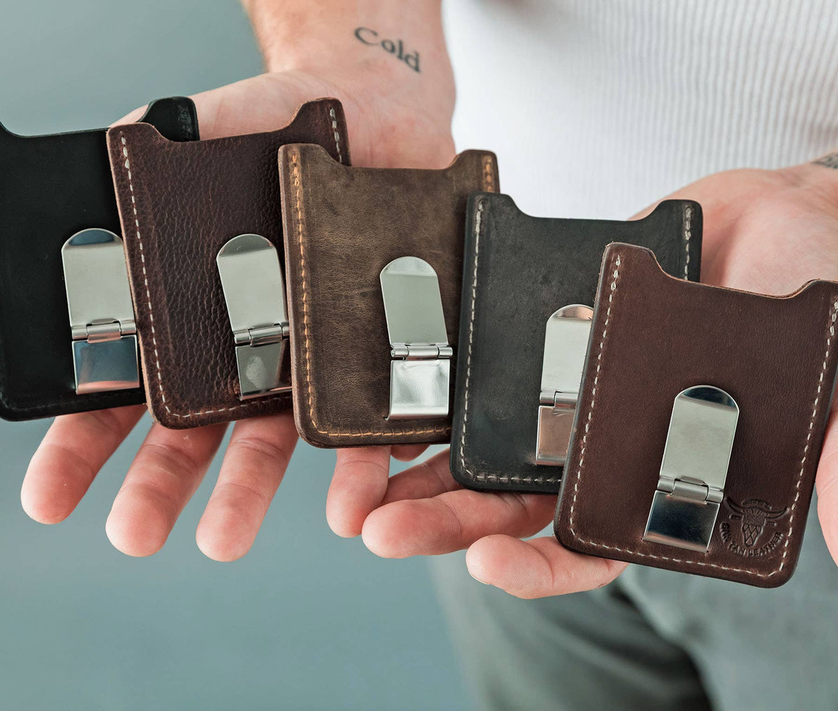 The Left Coast Money Clip - Our Classic Personalized Leather Money