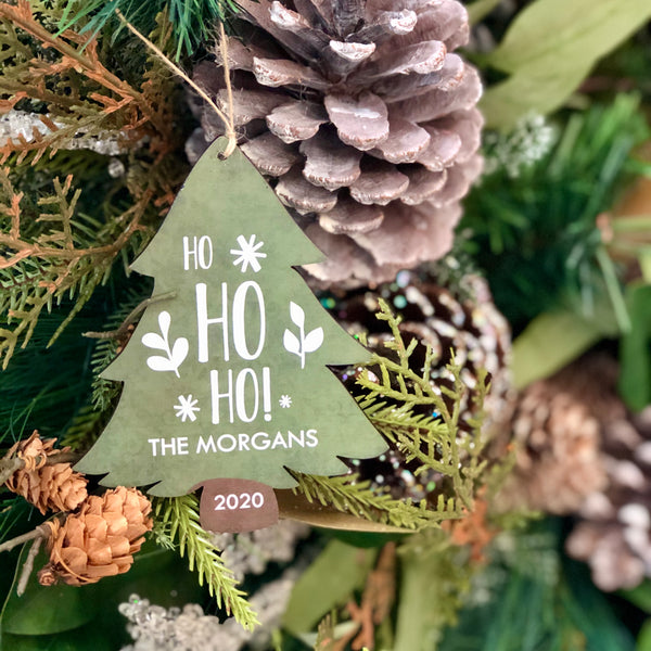 Ornament - Faux Wood Christmas Tree