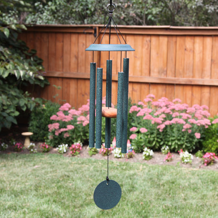 engraved green shenandoah wind chime