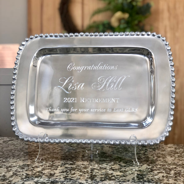 Tray - Large Rectangle Beaded Edge