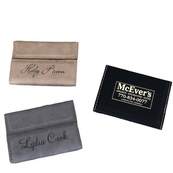 Leatherette Business Card Holder