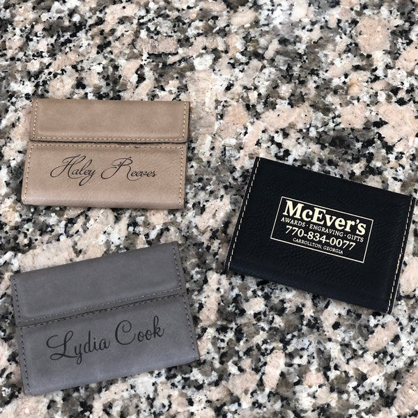 Leatherette Business Card Holder
