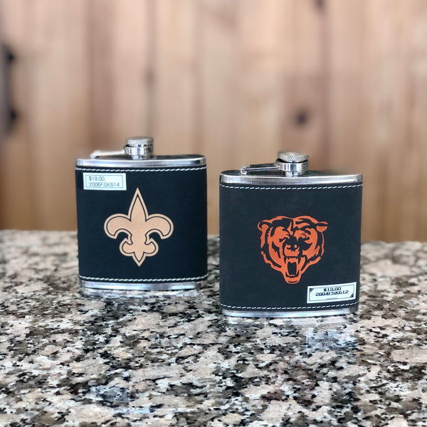 Personalized Leatherette Flask