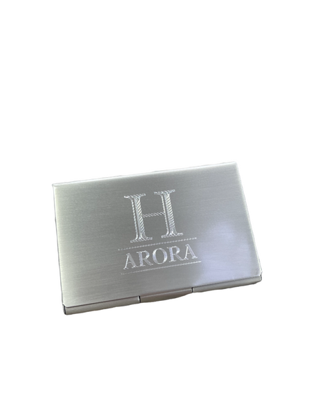 Silver Matte Business Card Case