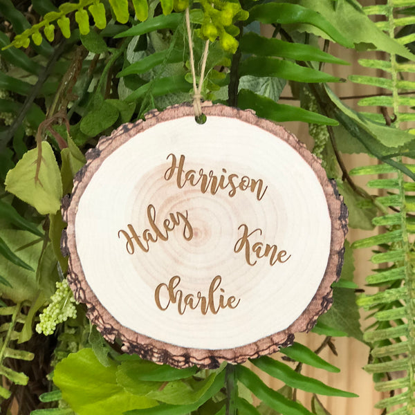 Ornament - Faux Wood Log Slice