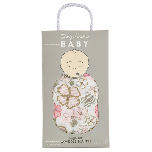 stefan baby playful posies swaddle blanket