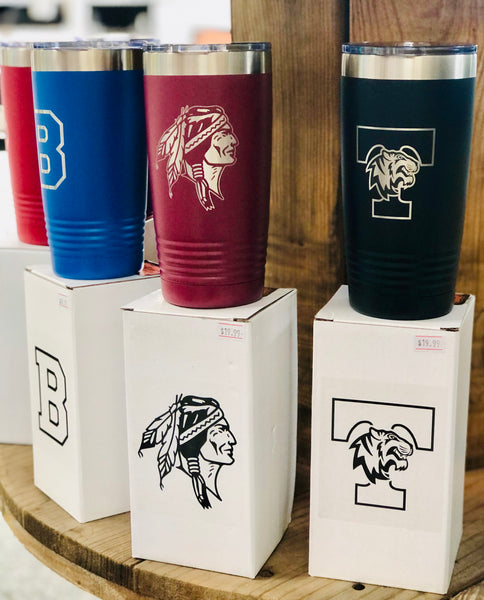 20oz School Logo Engraved Tumbler