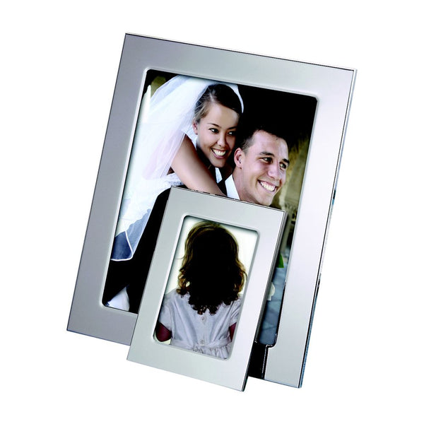 shiny silver engraved photo frame