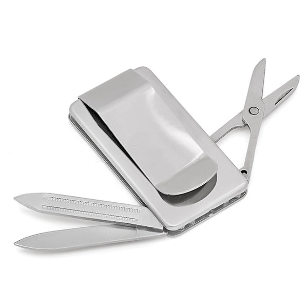 Money Clip - Silver Multi Tool