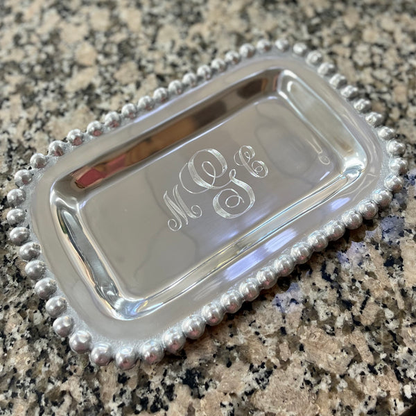 Tray - Medium Rectangle Beaded Edge