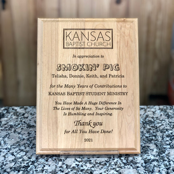 Plaque - Solid Alder Wood