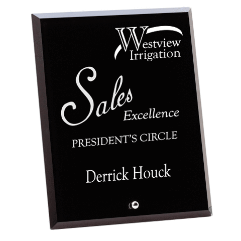 Glass Award - Standing Plaque