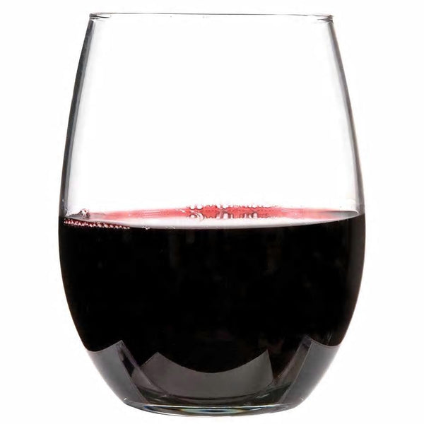 Clear stemless wine glass perfect for engraving.