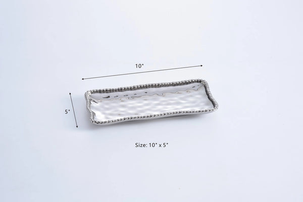 Small Rectangle Beaded Edge Tray