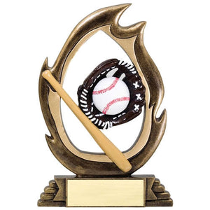 Baseball Trophy - Flame