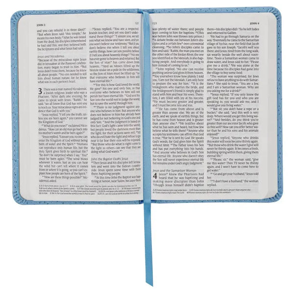 Infant New Testament Faux Leather Bible - Blue