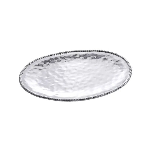 Large Oval Beaded Platter