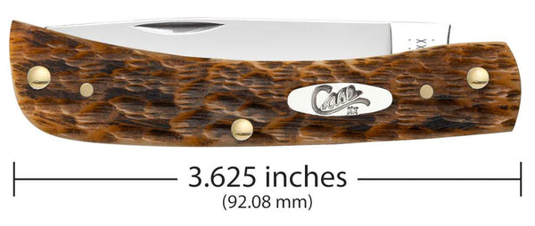 Case Knife - Amber Bone Peach Seed Sod Buster® Jr