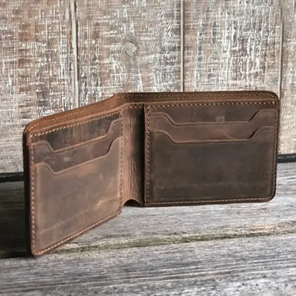 Personalized Genuine Leather Bifold Wallet