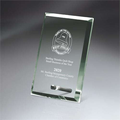 Glass Award - Standing Plaque