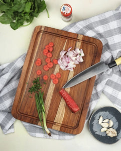 Cutting Board - Acacia Wood Butcher Block w/ Juice Groove