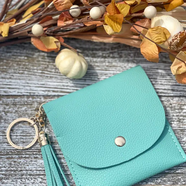 Keychain - Snap Closure Wallet Keychain w/ Tassel