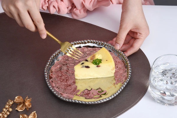 Round Beaded Appetizer | Dessert Plate