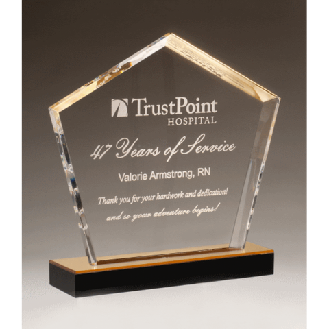 Acrylic Award - Gold Diamond