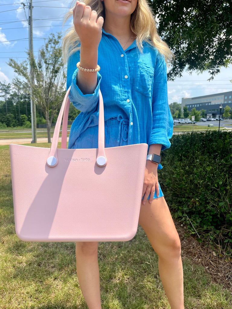 powder pink tote