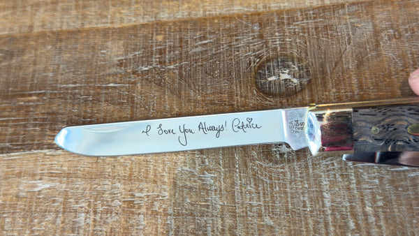Case Knife - Black Curly Oak Wood Smooth Trapper