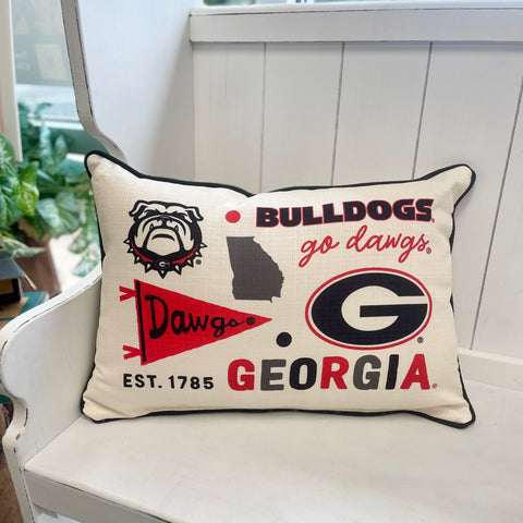 Georgia Collegiate Cluster Pillow