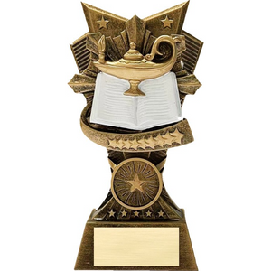 Academic Trophy - Lamp of Knowledge Theme