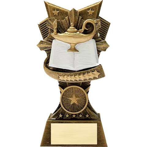 Academic Trophy - Lamp of Knowledge Theme
