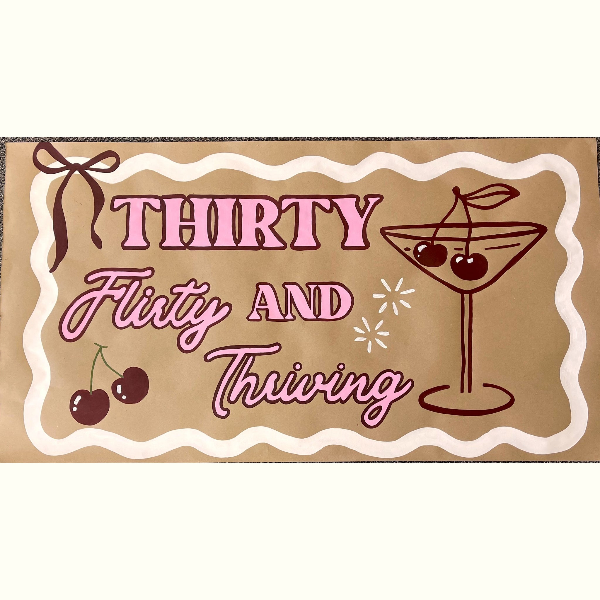 Hand-Painted Banner - 30th